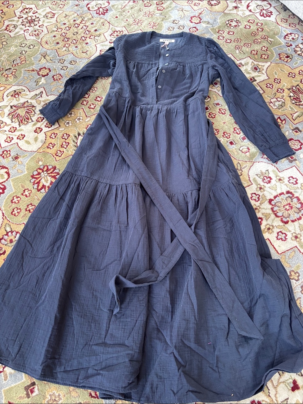 Boden Navy cotton maxi dress from Boden - Picture 11 of 14